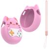 Geiomoo Silicone Case for Tamagotchi Paradise Interactive Virtual Pet, Soft Flexible Scratch Resistant Protective Cover with Lanyard (Pink) view 1