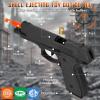 Automatic Shell Ejecting Toy Gun with 100 Soft Bullets,24 Shells & 2 Magazines,Realistic Toy Gun Pistol,Christmas Birthday Gifts for Kids Adults Boys Age 8+(Black) view 3