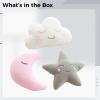 3 Piece Cozy Pillows Set for Children's Bedroom, Cloud, Star, and Moon Decorative Plush Pillows, Perfect for Bedroom Styling view 4