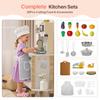BIERUM Play Kitchen, Wooden Kids Kitchen Playset for Toddlers with Real Lights & Sounds, Height Adjustable Toys Kitchen with 30 Pcs Toy Food & Cookware Accessories view 4
