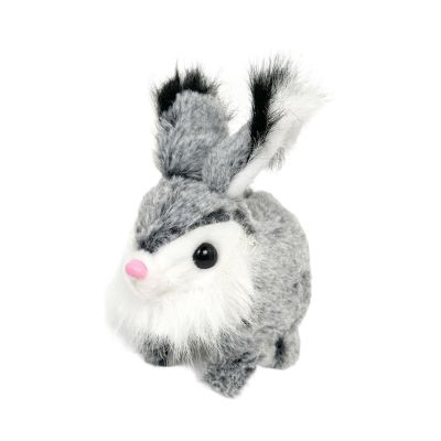 Simhoa Bunny Toy Rabbit Interactive Electronic Pet,Lovely Realistic Educational with Sounds and Movements for Girls and Boys, Dark Gray