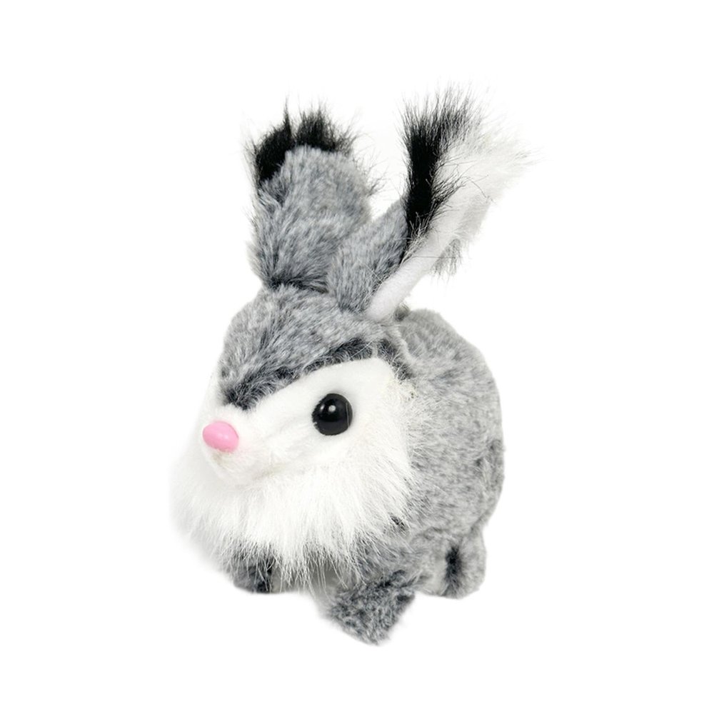 Simhoa Bunny Toy Rabbit Interactive Electronic Pet,Lovely Realistic Educational with Sounds and Movements for Girls and Boys, Dark Gray