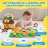 Baby Toys 6-12 Months Forest Farm Animal Stuffed House Set with Map Hazelnut Stuffed Farm Animals Rattle Squeaker Montessori Toys for Babies Sensory Infant Toy Toddler Gift 1-3 Year Old view 3