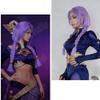 Yunara Cosplay Wig 60CM Light Purple Braids Long Hair Synthetic Wig Game Cosplay view 2