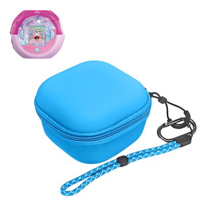 Carrying Case for Takara Tomy Punyrunzu Punisutaru(2025) Pet Game Machine & Accessories- Hard Shell Protective Portable Travel Storage Bag with Wrist Strap& Carabiner,Blue