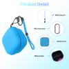 Carrying Case for Takara Tomy Punyrunzu Punisutaru(2025) Pet Game Machine & Accessories- Hard Shell Protective Portable Travel Storage Bag with Wrist Strap& Carabiner,Blue view 2