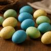 12 Foam Imitation Easter Eggs, Lifelike Chicken Egg Decorations, Assorted Hues, Matte Texture, Oval Style, Great for Easter Themes and Games view 2