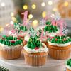 15Pcs Snowflake One Cupcake Toppers, Winter Wonderland 1st Birthday Party Decorations for Baby Boy Girl First Birthday Celebrations Pink view 4