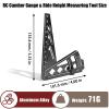 Ride Height Gauge RC Car Camber Gauge Adjustable RC Car Wheel Rim Measuring Tool Ruler, CNC-Machined Aluminum Alloy Height Camber for Traxxas Arrma Losi Axial HPI Redcat Racing 1/10 1/8 1/7 Sca Silver view 2