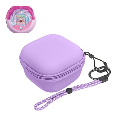 Carrying Case for Takara Tomy Punyrunzu Punisutaru(2025) Pet Game Machine & Accessories- Hard Shell Protective Portable Travel Storage Bag with Wrist Strap& Carabiner,Purple