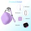 Carrying Case for Takara Tomy Punyrunzu Punisutaru(2025) Pet Game Machine & Accessories- Hard Shell Protective Portable Travel Storage Bag with Wrist Strap& Carabiner,Purple view 2