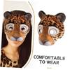 BESPORTBLE Leopard Half Face Animal Mask for Halloween Carnival Party Unique Dress Up Cosplay Accessory for Costume and Masquerade Events view 3