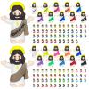 110PCS Mini Jesus Figures in Bulk, Little Jesus Figurines Jesus Loves You, Tiny Miniature Jesus to Hide and Seek, Easter Egg Stuffers Religious Party Favors, Sunday School & Baptism Gifts (2 Styles) view 1