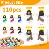 110PCS Mini Jesus Figures in Bulk, Little Jesus Figurines Jesus Loves You, Tiny Miniature Jesus to Hide and Seek, Easter Egg Stuffers Religious Party Favors, Sunday School & Baptism Gifts (2 Styles) view 2