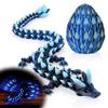 GemmiCho 3D Printed Dragon Egg Glow in The Dark, 12" 3D Printer Dragon Toys for Kids, 3D Dragon for Stress Relief, Dragon Egg Figurines Fidget Toys for Boys Kids Teen 5-7 4-6 8-12 view 1