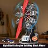 Aircraft Engine Building Model Kit That Runs,Mini 9-Cylinder Star Shaped Aircraft Engine Model Kit,Visible Engine with Motor & LED,Science STEM Toy,Aerospace MOC Engineering Set for Adults(1100PCS) view 3
