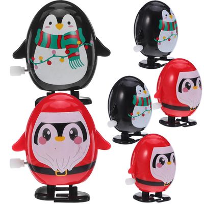 COOLHIYA 6pcs Mechanical Walking Penguin Clockwork Figures with Vibrant Colors Bulk for Party Favors Classroom Rewards and Xmas Tabletop Decorations