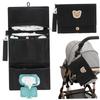 1PC Diaper Bag Organizer Foldable Portable Hanging Stroller Organizer Bag with Multi-Compartment & Wipes Pocket Diaper Pouch, 19x9.5in Unfolded.. view 1