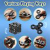 5PCS Fidget Toys Set for Kids Adults, Easter Basket Stuffers for Teen with Fidget Chain, Infinity Cube, Fidget Slider, 2 in 1 Hammer Spinner, Metal Tri Spinner, Stress Relief Office Birthday Gift view 2