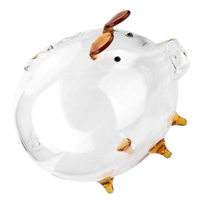 Abaodam Transparent Piggy Bank for Cute Pig Design Clear Money Box for Boys and Educational Coin Saving Jar to Foster Budgeting Skills and Fun Financial Habits