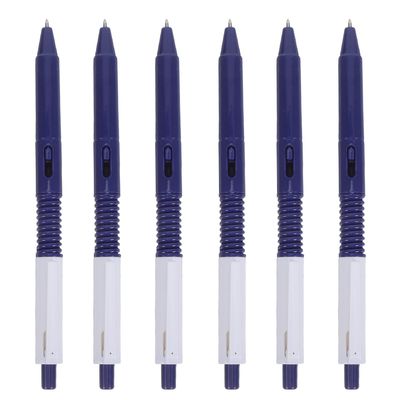 Abaodam 6pcs Creative Water Gun Pens with Spray Function Prank Ballpoint Pens for Office School Plastic in Blue White