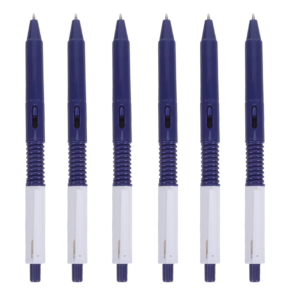 Abaodam 6pcs Creative Water Gun Pens with Spray Function Prank Ballpoint Pens for Office School Plastic in Blue White