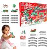 Christmas Electric Train Set | Toy Decoration for Around Christmas Tree - Electric Locomotive Train Model Track with Lights Sound - for Toddler Kids Boys Family Holiday view 1
