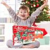 Christmas Electric Train Set | Toy Decoration for Around Christmas Tree - Electric Locomotive Train Model Track with Lights Sound - for Toddler Kids Boys Family Holiday view 2