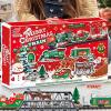 Christmas Electric Train Set | Toy Decoration for Around Christmas Tree - Electric Locomotive Train Model Track with Lights Sound - for Toddler Kids Boys Family Holiday view 3