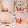 BESPORTBLE Red Strawberry Party Game with Stick and Mask Cardboard Crepe Paper Design Simple to Fill Hang for Summer Fruit Theme Birthday Decorations and Strawberry Party Favors view 3