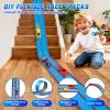 Sunrad 15Ft Flexible Race Car Track Toys for Kids with 4 Car & Suction Cups, Flex Tracks Starter Set Compatible with 1:64 Diecast Cars Portable Rolls Up DIY Racetrack, Gift for Boys Girls Age 3-5 4-8+ view 2