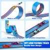 Sunrad 15Ft Flexible Race Car Track Toys for Kids with 4 Car & Suction Cups, Flex Tracks Starter Set Compatible with 1:64 Diecast Cars Portable Rolls Up DIY Racetrack, Gift for Boys Girls Age 3-5 4-8+ view 3