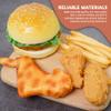 1 Set Realistic Play Food, Artificial Plastic Food Includes Hamburger, Fried Chicken, French Fries for Halloween Decorations, Display Props view 2