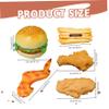 1 Set Realistic Play Food, Artificial Plastic Food Includes Hamburger, Fried Chicken, French Fries for Halloween Decorations, Display Props view 4