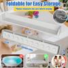 2Pack Bathtub Splash Guard for Kids Adultt - 31IN Silicone Bath Tray for Tub with 11 Suction Cups, Bath Tub Play Shelf for Kids & Toy Holder, Bathtub Accessories Prevent Water Spill in Bathroom, Gray view 3
