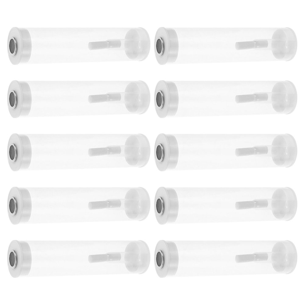 BRIGHTFUFU 10 Sets Transparent Bug Collection Tubes with Breathable Lids Insect Observation Containers for Nature Lovers Gentle Cricket and Butterfly Collector Tubes Safe and Insect Viewer