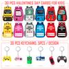 30 Pack Valentine Cards for Kids Classroom, Keychain Valentines Day Party Favors Gifts for Kids School Gift Exchange Boys Valentines Girls Class Prizes Treats Valentine Goodie Bag Stuffers Toys view 2