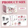 22Pcs Kids Kitchen Set, Food-Grade Stainless Steel Kids Cooking Sets, Real Food Making for Children 7-14 Beginner Cooking Educational Toys view 2