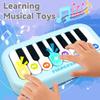 BWNOPQ Toddlers Piano Toy with Rainbow Lights, Portable Travel Piano Keyboard Musical Instrument Learning Toys, Music Interactive Birthday Gift for 3 4 5 Year Old (Blue) view 2