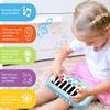 BWNOPQ Toddlers Piano Toy with Rainbow Lights, Portable Travel Piano Keyboard Musical Instrument Learning Toys, Music Interactive Birthday Gift for 3 4 5 Year Old (Blue) view 3