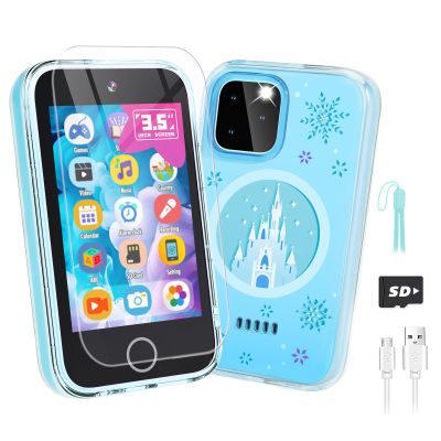 Kids Smart Phone, 3.5'' Touchscreen Toddler Phone Toys for 3 4 5 6 7 8 Years Old Girls, Educational Phone for Kids Christmas Birthday Gifts for Girls Age 3-8, Dual Camera, Habit Tracker, Video Player