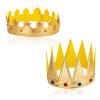 Aysatogc 2 Pcs Birthday King Crowns, Prince Golden King Crown Adjustable Costume Crowns with Gems for Birthday Party, Photo Props Halloween Crown view 1