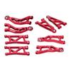 Aluminum 7075 Alloy Front + Rear Upper and Lower Suspension Arms for Arrma 1/16 Mojave GROM Desert Truck Upgrades - Red view 1