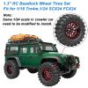 4PCS 1.3" Beadlock Wheel Tires Set 1.3inch Aluminum Wheels and Tires for 1/18 TRX4M 1/24 SCX24 FCX24 RC Crawler Car (Tires B + red Wheel hub) view 4