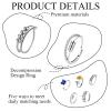 PQJSJDR 5 Pcs Anxiety Rings for Women,Silver Stainless Steel Anti Anxiety Ring Spinning,Open Anti-worry Spinner Ring,Adjustable Ring for Women Birthday and Valentine's Day(K1) view 3