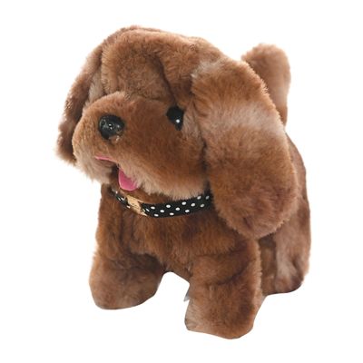 Electronic Toy Dog - 10x17x14cm Walking Interactive Puppy, Realistic Animated Robot Pet, Smart Plush Barking Puppy Doll | Adorable Companion for Kids toddlars Indoor Outdoor Playtime Gift