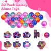 30 Pack Valentines Day Gifts for Kids Classroom - Galaxy Slime Valentines for Kids with Valentine Day Cards for School, Class Valentine's Day Exchange Gifts view 2