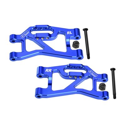 Aluminum 7075-T6 Alloy Rear Lower Suspension Arms for Traxxas 1/16 Mini Slash 4X4 Short Course Truck-108164-1 Upgrades - Blue