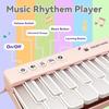 BWNOPQ Toddlers Piano Toy with Rainbow Lights, Portable Travel Piano Keyboard Musical Instrument Learning Toys, Music Interactive Birthday Gift for 3 4 5 Year Old (Pink) view 4