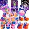 30 Pack Valentines Day Gifts for Kids Classroom, Galaxy Slime Valentines for Kids with Valentine Day Cards for School, Class Valentine's Day Exchange Party Favors view 1